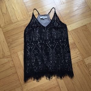 Loft stained glass lace sleeveless top
